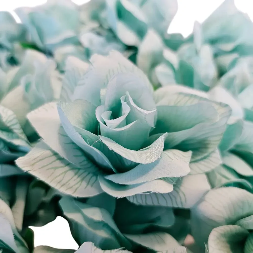 Aqua Artificial Silk Rose Flower Heads Wedding Craft 4